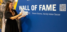 Breann Sharma recognized as inaugural inductee in Lakehead Orillia Athletics & Recreation Wall of Fame